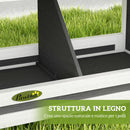 Nido per Galline 95x37x34 cm a 3 Aree con Base Rialzata e Tetto in Legno e Bitume Grigio      