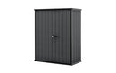Armadio da Esterno Keter Cortina Alto 140x73,6x170,4 cm in Evothech+ Grigio 