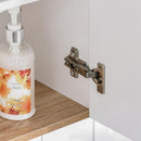 Pensile da Bagno 2 Ante Specchio 60x20,5x75 cm in Legno Bianco e Rovere