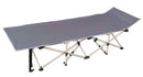Set 2 Lettini Pieghevoli da Campeggio 190x70x36 cm in Alluminio e Tessuto Oxford  Grigio Scuro
