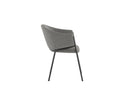 Set 2 Sedie Medea 53x60x78 cm in Tessuto Easy-Clean Bouclé Grigio      
