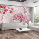 Fotomurale - Volo di Orchidee Rosa 300X210 cm Carta da Parato Erroi