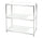 Scaffale Libreria in Acciaio Cromato 3 Ripiani Bianchi Tosini E-408080W