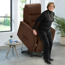 Poltrona Alzapersona Elettrica 1 Motore 77x79x115 cmin Tessuto Marrone