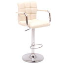 Sgabello Bar in Similpelle Quadro Crema