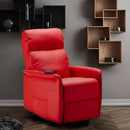 Poltrona Alzapersona Elettrica 1 Motore 60x73x104 cmin Similpelle Rosso