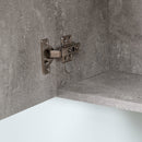 Specchiera Bagno a Parete 80x19,8x64cm con Anta e Mensole Laterali Grigio