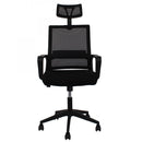 Set 2 Sedie Poltrona Opertative da Ufficio in Nylon Nera