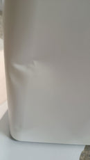 Pattumiera Sistema di Raccolta Rifiuti 120x30xh80 cm In Acciaio Verniciato 4 Scomparti Bianco Seconda Scelta