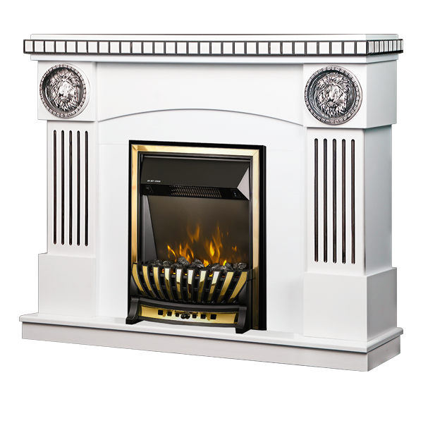 Camino Elettrico da Pavimento 105x120x33 cm Effetto Fiamma 2000W Prometeu & Meridian Bianco/nero prezzo