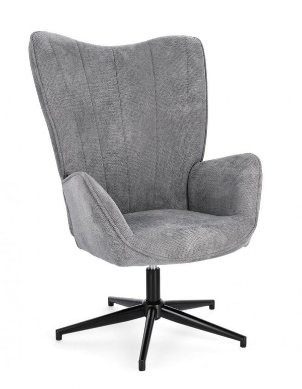 Poltrona Soggiorno 69x72x106 cm Inas in Tessuto Grigio sconto