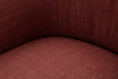 Poltrona Girevole Siena Bordeaux 83,5x66x80 cm in Ferro e Compensato e Spugna e Poliestere Bordeaux      