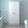 Armadio 247x58x90 cm due ante bianco frassinato