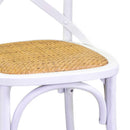 Sedia in Legno 51x55H46,5/89cm Cross Bianco Antico