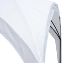 Gazebo da Giardino 3x3x2.55m in Acciaio Bianco 