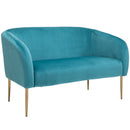 Divano 2 Posti in Tessuto 124x73x76 cm  Verde