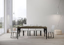 Consolle Allungabile 90-196x40x77 cm Paxon Small Premium Tortora Telaio Antracite 