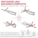 Albero di Natale Artificiale 180 cm 1061 Rami Realistico Verde 
