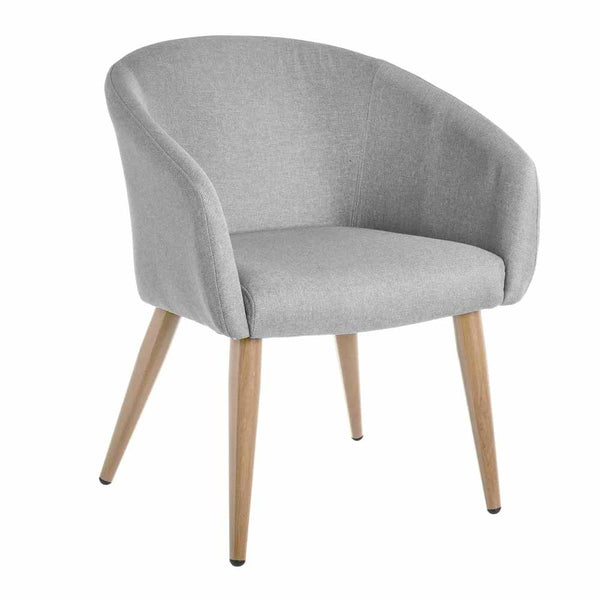 Poltrona Relax in Legno e Tessuto Colore Grigio Chiaro Mod. Morla 60x58x77H cm prezzo