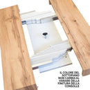 Consolle Allungabile 90-196x40x77 cm Saki Small Tortora Gambe Antracite 