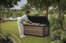 Baule da Esterno Keter Deco Box 150G 151,7x72,5x70 cm in DecoCoat Effetto Legno Noce