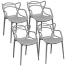 Set 4 Sedie 55x54x82 cm in Polipropilene Sveva Grigie