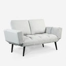 Divano 2 Posti 186x78x87 cm in Tessuto Grigio chiaro