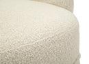 Poltrona Girevole Torino Crema 70x72x75 cm in Ferro e Compensato e Spugna e Poliestere Crema      