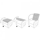 Poltrona Relax Reclinabile Manuale 62x71x100 cm in Tessuto Verde