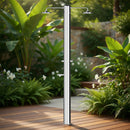 Doccia da Giardino Doppia 2 Temporizzatori e Lavapiedi ATI Docce MUL-2P Inox Anodizzato
