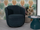 Poltrona Girevole Torino Ottanio 70x72x75 cm in Ferro e Compensato e Spugna e Poliestere Verde acqua e Oro e Nero      