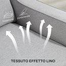 Poltrona da Salotto 77x77x86 cm a Molle Insacchettate in Tessuto Grigio  
