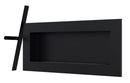 Camino a Bioetanolo da Parete 90x40 cm Flig con Vetro o Senza Vetro Tampa Slim Nero