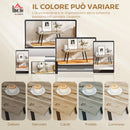 Tavolino da Caffè Stile Nordico 100x50x45 cm con Piedini Regolabili in Legno e Acciaio Nero e Rovere      