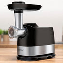 Tritacarne Elettrico 600W Dischi 3-5-7 mm in Acciaio Inox Argento e Nero      