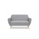 Divano 2 Posti Burton 147x79x86 h cm in Tessuto Grigio chiaro