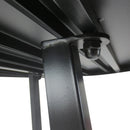Set Tavolino e 2 Sedie da Giardino in Metallo Nero 