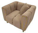 Poltrona Alma Grigio con Cuscino 81x97x71 cm in Legno e Poliestere      
