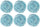Set 6 Tovagliette Ø44x0,5 cm  in Polipropilene VdE Tivoli 1996 Shades of ocean