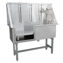 Vasca per Toeletta 127x47,5x136 cm Professionale con Accessori in Acciaio 