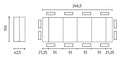 Consolle Allungabile Segmenta 110x42,5/297,5x78 cm in MDF Laccato Verde Opaco