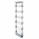 Colonna Estraibile per Mobile da Cucina 6 Cestelli H190-220 cm in Acciaio Inossidabile