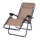Sedia Sdraio Zero Gravity 90x65x110cm Reclinabile in Acciaio e Textilene