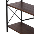Libreria Scaffalatura a 4 Ripiani in Acciaio e Legno 80x40x160 cm 