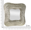 Specchio Aury Square 74x7x79 cm in Metallo e Specchio Argento      