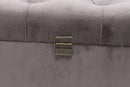 Panca Contenitore 121x51x47 cm in Velluto Soriani Grigio