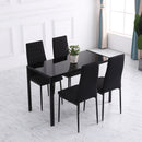 Set 4 Sedie 41x50x97 cm in Tessuto Nero