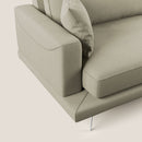 Divano 3 Posti 198x88x93 cm in Tessuto Panna
