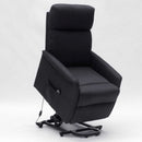 Poltrona Alzapersona Elettrica 2 Motori 73x94x103 cm in Tessuto Nero