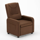 Poltrona Relax Reclinabile Manuale 62x71x100 cm in Tessuto Marrone